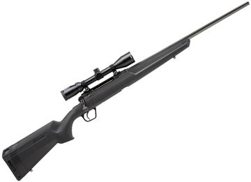 Picture of Savage Arms Axis Series Axis XP Bolt Action Rifle - 308 Win, 22", Matte Black, Rugged Black Synthetic Stock, 4rds, w/ Weaver 3-9x40mm Scope