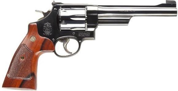 Picture of S&W Classic Model 25-15 DA/SA Revolver - 45 Long Colt, 6-1/2", Bright Blued, Checkered Square Butt Walnut, 6rds, Micro Adjustable Sight