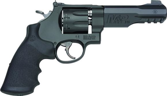 Picture of Smith & Wesson (S&W) Performance Center Model 327 M&P R8 DA/SA Revolver - 357 Mag/38 S&W Special +P, 5", Matte Black, Scandium Alloy Frame & Stainless Steel Cylinder, Large Frame (N), Synthetic Grip, 8rds, Interchangeable Front & Adjustable V-Notch Rear S
