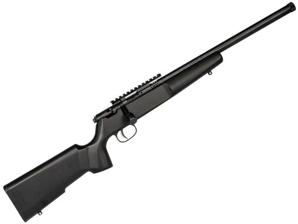 Picture of Savage Arms Youth Series, Rascal Single Shot Bolt Action Rimfire Rifle - 22 S/L/LR, 16.125", Satin Blued, Carbon Steel, Target Black Wood Stock, Picatinny Rail, AccuTrigger