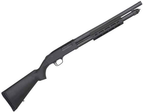 Picture of Mossberg 590A1 Tactical  Pump Action Shotgun - 12Ga, 3", 18.5", Heavy-Walled, Parkerized, Black  Synthetic, M-LoK Forend, Fixed Cylinder, Metal Trigger Guard & Safety Button
