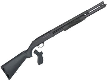 Picture of Mossberg 590 Tactical Pump Action Shotgun - 12Ga, 3", 20", Matte Blued, Black Synthetic Stock, 8rds, Bead Sight, w/ Pistol Grip Kit, Fixed Cylinder