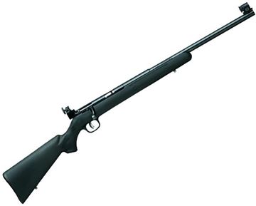 Picture of Savage Arms Single Shot Series, Model Mark I FVT Rimfire Single Shot Bolt Action Rifle - 22 LR, 21", Satin Blued Carbon Steel, Matte Black Synthetic Stock, Single Shot, Peep-Sight, AccuTrigger