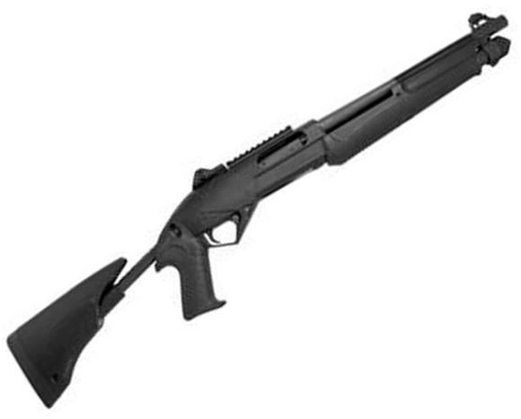 Picture of Benelli Super Nova Tactical Pump Action Shotgun - 12Ga, 3-1/2", 14", Blued, Black Synthetic Tactical Collapsible Pistol Grip Stock, 4rds, Ghost Ring Sights, Fixed IC