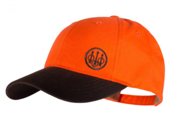 Picture of Beretta Hats, Clothes, Accessories - Trident Upland Cap, Blaze Orange & Tobacco Brim, Strap Back