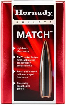 Picture of Hornady Rifle Bullets, HP/BTHP Match - 30 Caliber (.308"), 168Gr, BTHP, 100ct Box