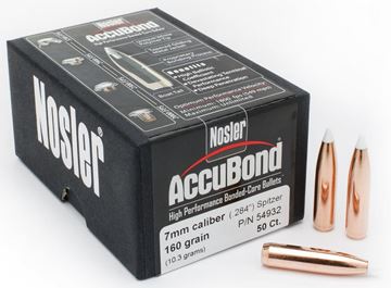 Picture of Nosler Bullets, AccuBond - 7mm Caliber (.284"), 160Gr, Spitzer, 50ct Box