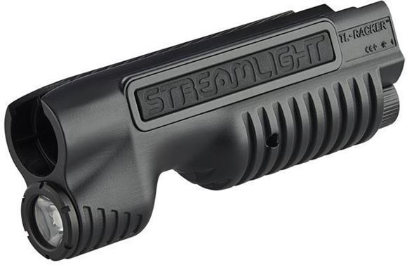 Picture of Streamlight TL-RACKER -  Shotgun Forend Light, Ambi Switch w/ Momentary & Constant, 1000 Lumens, 283m Beam Distance, IPX7 Waterproof, Fits Mossberg 500 or 590 Pump Action Shotguns, CR123A Batteries