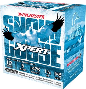 Picture of Winchester Xpert Snow Goose Hi-Velocity Steel Shotgun Ammo - 12ga, 3", 1-1/4oz, #1 & #2, 25rds Box, 1475 fps