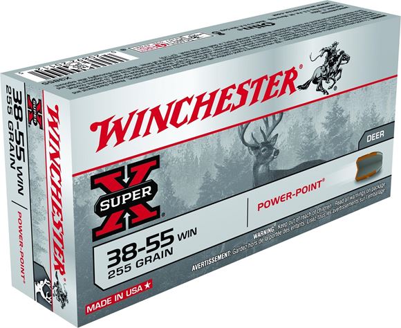 Winchester Super-X Power-Point Rifle Ammo - 38-55 Win, 255gr, Power Point, 20rds box