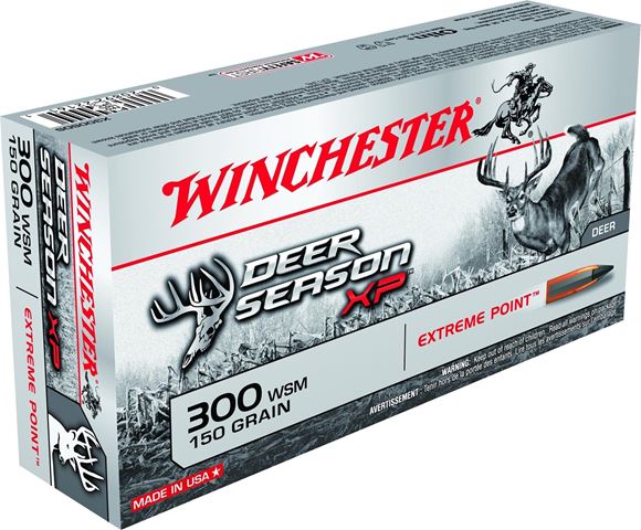 Picture of Winchester Deer Season XP Rifle Ammo - 300 WSM, 150gr, Extreme Point, 20rds Box