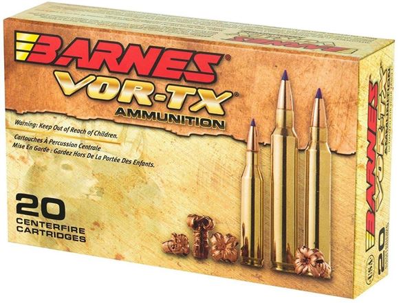 Picture of Barnes VOR-TX Premium Hunting Rifle Ammo - 25-06 Rem, 100gr, TTSX BT, 3225 Fps, 20rds