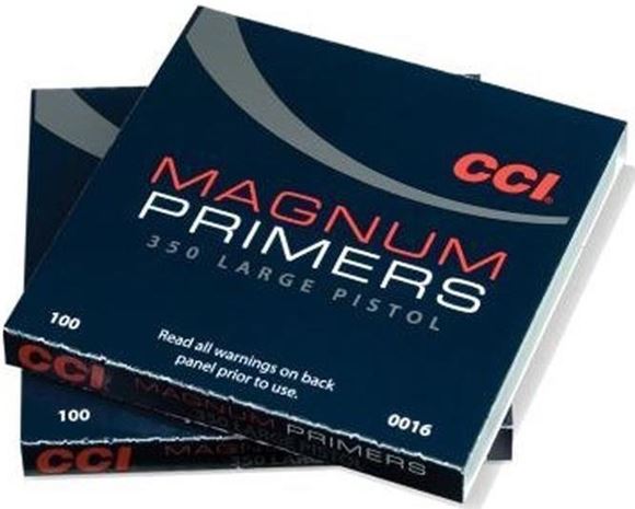Picture of CCI Primers, Magnum Pistol Primers - No. 350, Magnum Large Pistol Primers, 100ct Pack