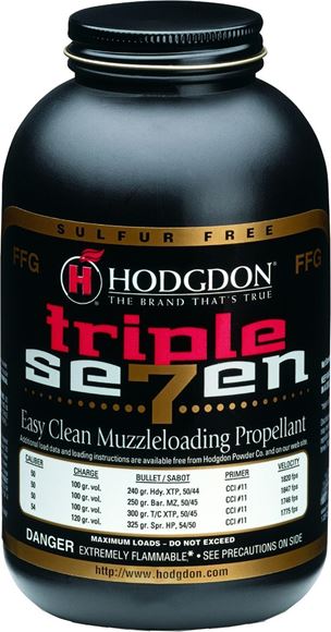 Picture of Hodgdon Triple Seven Gun Powder - FFG, Muzzleloading, Granular, 1 lb