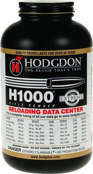 Picture of Hodgdon Smokeless Extreme Rifle Powder - H1000, 1 lb