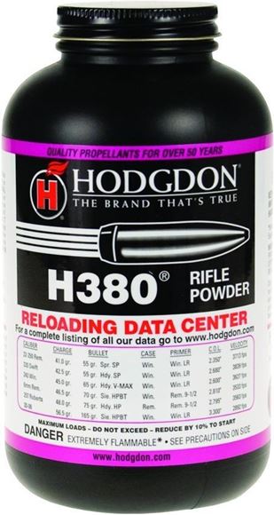 Picture of Hodgdon Smokeless Spherical Rifle Powder - H380, 1 lb
