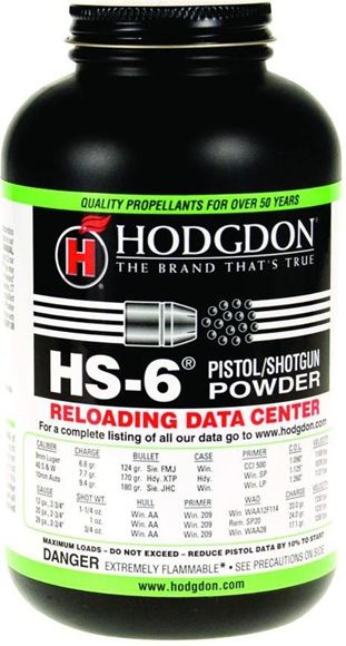 Picture of Hodgdon Smokeless Shotgun & Pistol Powders - HS-6, 1 lb