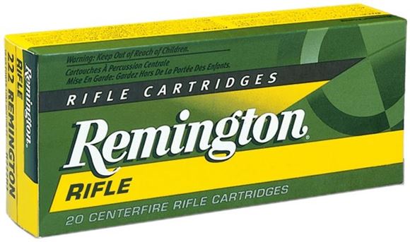 Picture of Remington Rifle Ammo - 222 Rem, 50Gr, PSP, 20rds Box, 3140fps