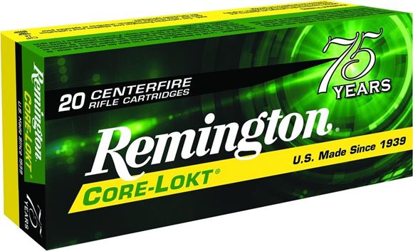 Picture of Remington Core-Lokt Centerfire Rifle Ammo - 30-06 Sprg, 220Gr, Core-Lokt, Soft Point, 20rds Box