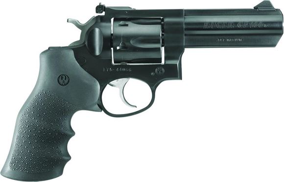 Picture of Ruger GP100 DA/SA Revolver - 357 Mag, 4.2", Blued, Alloy Steel, Hogue Monogrip Grips, 6rds, Ramp Front & Adjustable Rear Sights
