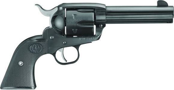 Picture of Ruger New Vaquero Single Action Revolver - 45 Colt, 4.6", Blued Alloy Steel, Hardwood Grips, 6rds, Fixed Sights