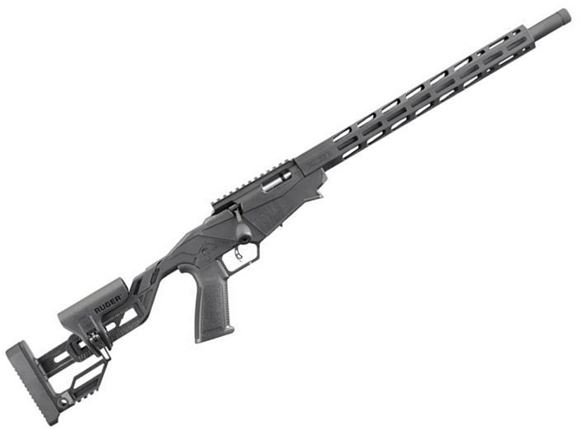 Picture of Ruger Precision Rimfire Bolt Action Rifle - 22 LR, 18", Cold Hammer Forged 1137 Alloy Steel Heavy Barrel, 1/2"-28 Threaded, Matte Black, Molded One-Piece Chassis, 15" Free Float Aluminum M-Lok Handguard, 2x10rds