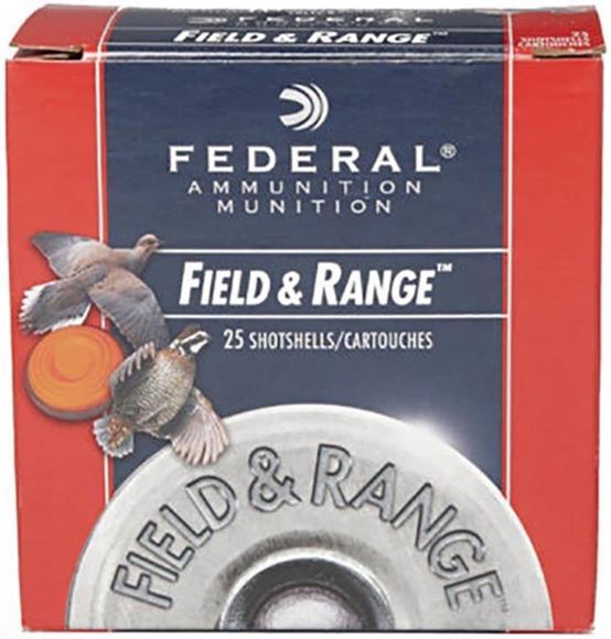 Picture of Federal Field & Range Game & Target Load Shotgun Ammo - 20ga, 2-3/4", 2-1/2DE, 7/8oz, #8, 25rds Box