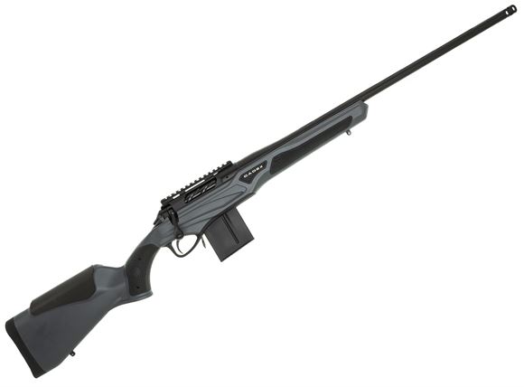Picture of Cadex Defense CDX-R7 Sporter Bolt Action Rifle - 6.5 PRC, 24", 1-8" Twist, Hybrid Grey & Black (HGB) Sporter Stock, DX2R7 Trigger, Bolt Knob "D", 10rds, 0 MOA Rail, w/ Muzzle Brake & Hard Case