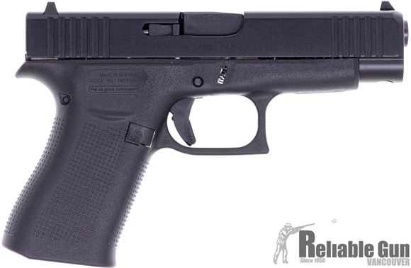 Picture of Glock 48 Gen5 Standard Safe Action Semi-Auto Pistol - 9mm, 4.173, Black Frame & Black Slide, 2x10rds, Fixed Sights, Slimline, Front Serrations.