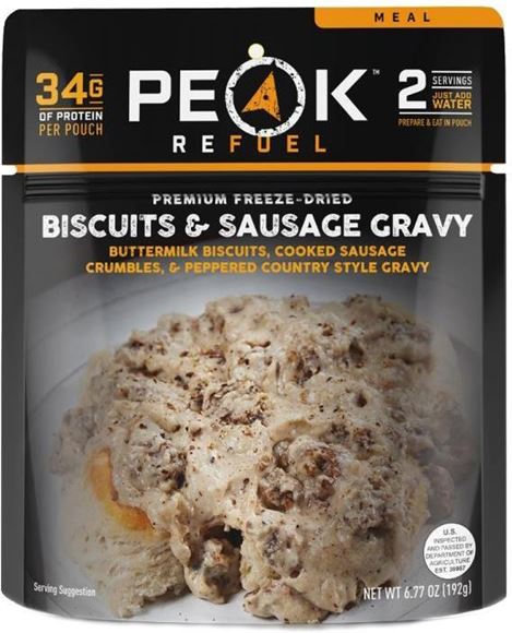 Picture of Peak Refuel Freeze Dried Meals - Biscuits & Sausage Gravy Meal