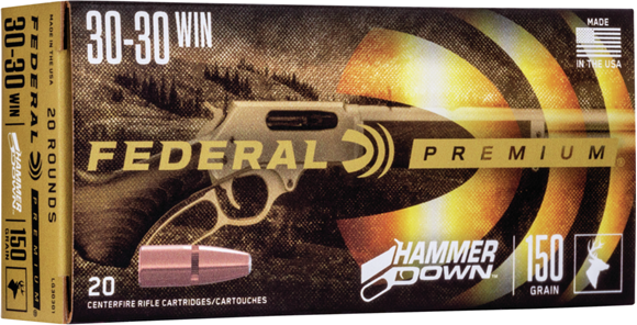 Federal Premium Rifle Ammo - 30-30 Win, 150Gr, Hammer Down, 20rds Box