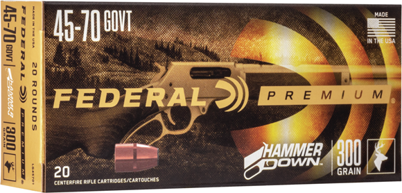 Picture of Federal Premium Rifle Ammo - 45-70 Govt, 300Gr, Hammer Down, 20rds Box