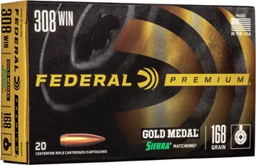 Picture of 308 Win, 168Gr, Sierra Matchking BTHP, 200rds Case, 2650fps