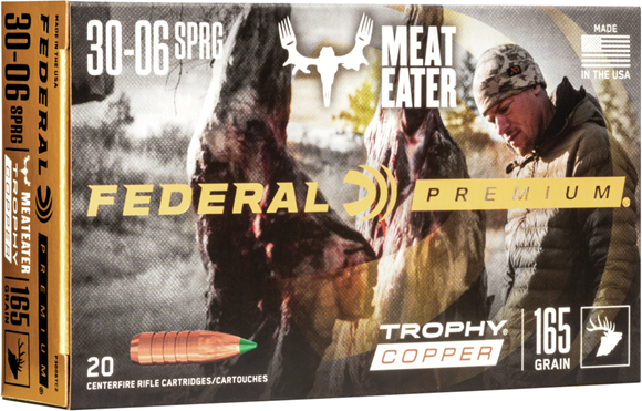 Picture of Federal Premium Vital-Shok Rifle Ammo - 30-06 Sprg (7.62x63mm), 165Gr, Trophy Copper, 200rds Case, 2800fps