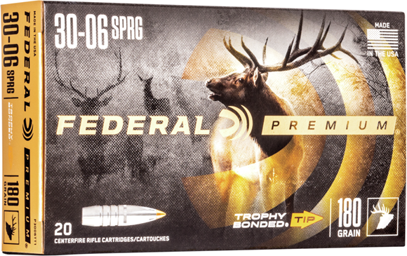 Picture of Federal Premium Vital-Shok Rifle Ammo - 30-06 Sprg, 180Gr, Trophy Bonded Tip, 200rds Case