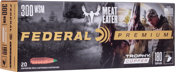 Picture of Federal Premium Vital-Shok Rifle Ammo - 300 WSM, 180Gr, Trophy Copper, 200rds Case, 2960fps