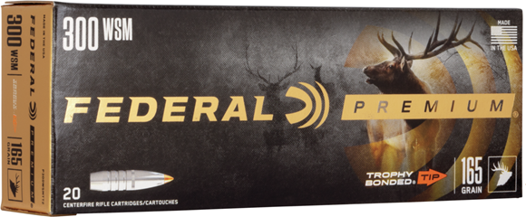 Picture of Federal Premium Vital-Shok Rifle Ammo - 300 WSM, 165Gr, Trophy Bonded Tip, 200rds Case