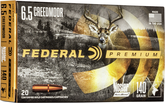 Picture of Federal Premium Vital-Shok Rifle Ammo - 6.5 Creedmoor, 140gr, Nosler AccuBond, 200rds Case