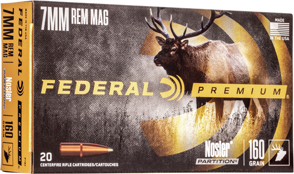 Picture of Federal Vital-Shok Rifle Ammo - 7mm Rem Mag, 160Gr, Nosler Partition, 200rd Case