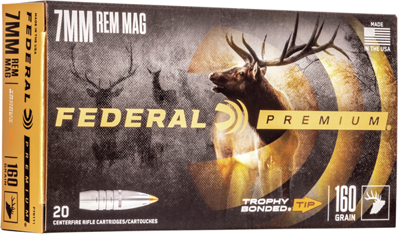 Picture of Federal Premium Vital-Shok Rifle Ammo - 7mm Rem Mag, 160Gr, Trophy Bonded Tip, 200rds Case