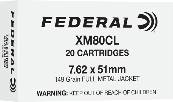 Picture of Federal Rifle Ammo - 7.62x51mm NATO, 149Gr, Full Metal Jacket (M80l), 500rds Case