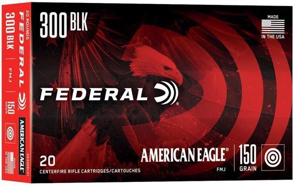 Federal American Eagle Rifle Ammo - 300 AAC Blackout, 150gr, FMJ, 500rds Case