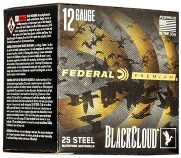Picture of Federal Premium Black Cloud Steel Shotgun Ammo - 12Ga, 3-1/2", 1-1/2oz, #2, 25rds Box, 1500fps