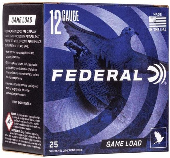 Picture of Federal Game-Shok Upland Game Load Shotgun Ammo - 12Ga, 2-3/4", 3-1/4DE, 1oz, #8, 250rds Case, 1290fps