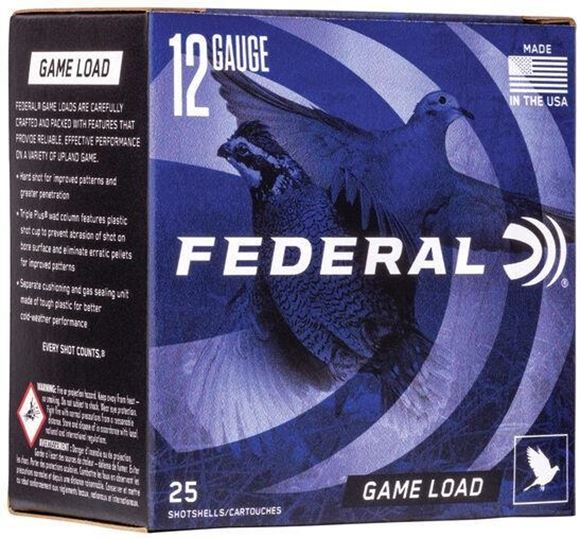 Picture of Federal Game-Shok Upland Game Load Shotgun Ammo - 12Ga, 2-3/4", 3-1/4DE, 1oz, #8, 25rds Box, 1290fps