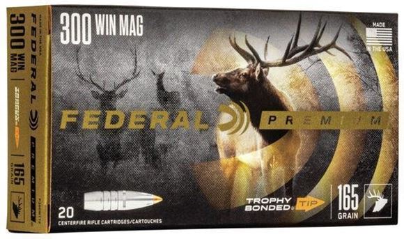 Picture of Federal Premium Vital-Shok Rifle Ammo - 300 Win Mag, 165Gr, Trophy Bonded Tip, 200rds Case, 3050fps