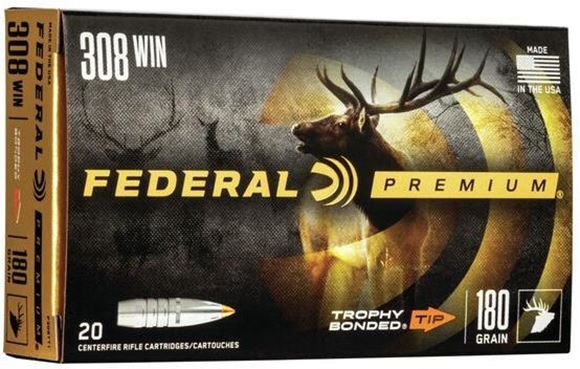 Picture of Federal Premium Vital-Shok Rifle Ammo - 308 Win, 180Gr, Trophy Bonded Tip, 200rds Case