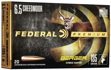 Picture of Federal Premium Vital-Shok Rifle Ammo - 6.5 Creedmoor, 135gr, Berger Hybrid Hunter, 200rds Case