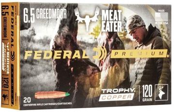 Picture of Federal Vital-Shok Rifle Ammo - 6.5 Creedmoor, 120gr, Trophy Copper Tipped Boat Tail, 20rds Box