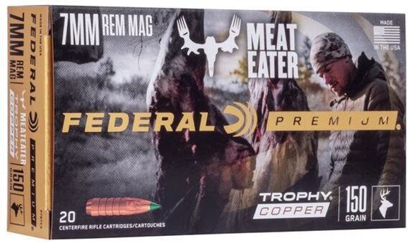 Picture of Federal Premium Vital-Shok Rifle Ammo - 7mm Rem Mag, 150Gr, Trophy Copper, 20rds Box, 3025fps